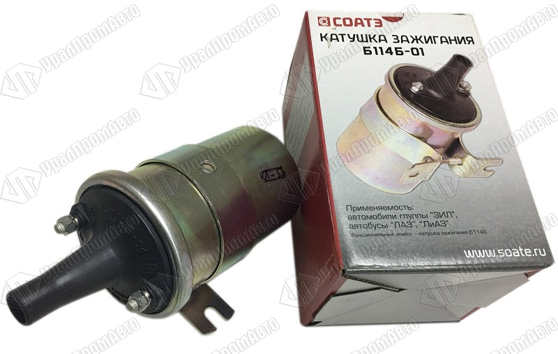 Б114-3705 Катушка зажигания ЗИЛ,ГАЗ-53 (ЗАО СОАТЭ) Б114Б-01