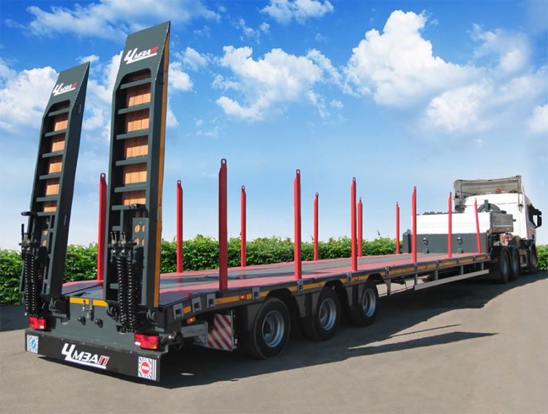 Низкорамный полуприцеп грузоподъемностью 40 тонн с облегченной рамой