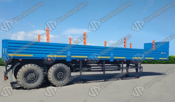 9334-0000024-16 Бортовой полуприцеп НЕФАЗ с КМУ под тягач 53504, 65221