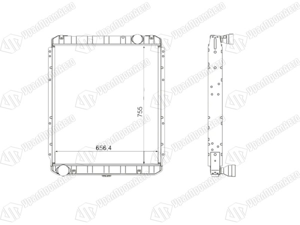 6212-1301010-10 Радиатор ЛиАЗ-6212 с дв. Caterpillar 3126 ЕВРО-3 (ШААЗ)